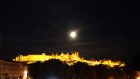 hrad Carcassonne v noci